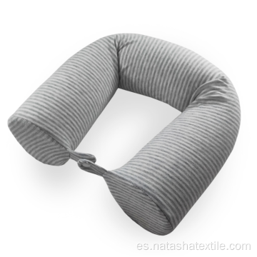 Almohada en forma de U deformada de espuma viscoelástica flexible cilíndrica